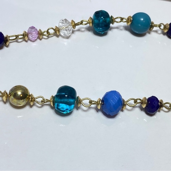 BNWT glass beads and gold tone elongated necklaces. So pretty. - Picture 2 of 16